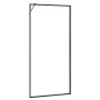 Fixed Glass Shower Panel, 864 x 1870 mm Full-Framed Fixed Shower Screen, 8 mm Thick Clear Tempered Glass Door with Bottom Seal S