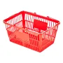 Shopping Baskets, 12 PCS, 21L Stackable PE Plastic Grocery Baskets with Metal Handles, Dense Mesh Structure, Holds up to 9.07kg,