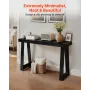 VEVOR 118 cm Console Table, Modern Desk Behind the Couch, Wooden Rectangle Entrance Desk, Narrow Long Sofa Table Accent Stand fo
