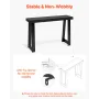 118 cm Console Table, Modern Desk Behind the Couch, Wooden Rectangle Entrance Desk, Narrow Long Sofa Table Accent Stand for Hall