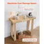 VEVOR 91.5 cm Console Table, Modern Desk Behind the Couch, Wooden Rectangle Entrance Desk, Narrow Long Sofa Table Accent Stand, 