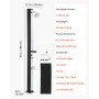 35L Solar Heated Shower, 195cm Showerhead Height Outdoor Shower, with Foot Faucet & Soap Box Rack, Hot & Cold Water Adjustment, 