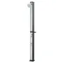 35L Solar Heated Shower, 195cm Showerhead Height Outdoor Shower, with Foot Faucet & Soap Box Rack, Hot & Cold Water Adjustment, 