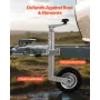 Trailer Jack with Wheel, 150 kg Load Capacity, Heavy Duty Bolt-on Trailer Tongue Jack with Single Wheel & Ergonomic Handle, 230 