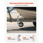 Trailer Jack with Wheel, 150 kg Load Capacity, Heavy Duty Bolt-on Trailer Tongue Jack with Single Wheel & Ergonomic Handle, 230 