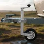 Trailer Jack with Wheel, 150 kg Load Capacity, Heavy Duty Bolt-on Trailer Tongue Jack with Single Wheel & Ergonomic Handle, 230 
