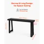 VEVOR 140 cm konsolbord, moderne skrivebord bag sofaen, trærektangel-indgangsbord, smalt langt sofabord med accentstativ, I