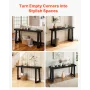 VEVOR 140 cm Console Table, Modern Desk Behind the Couch, Wooden Rectangle Entrance Desk, Narrow Long Sofa Table Accent Stand, I