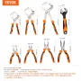 Pliers Set, 8-Piece, High Carbon Steel, 30.5cm/25.4cm/20.3cm Groove Joint Pliers, 20.3cm Linesman's Pliers, 15.2cm Slip Joint Pl