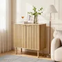 Kaffebarskab, Mid Century riflet sofabord med 2-lags