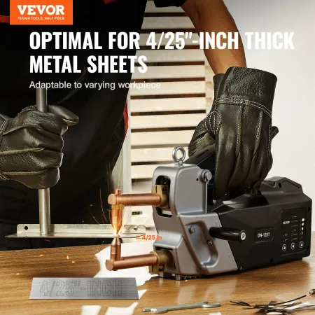 VEVOR Portable Spot Welder, 4mm Thick Spot Welder Machine with 8.1KVA Input Capacity, 4200A Electric Metal Sheet Welding Machine