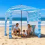 Beach Cabana, 1,83 x 1,83 m strandhytte med sidevæg, UPF 50+