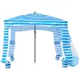 Beach Cabana, 1.83 x 1.83 m Beach Canopy with Side Wall, UPF 50+ Protection Easy Setup Cabana Tent with Sand Pockets, Portable S