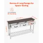 VEVOR 120 cm Console Table, Farmhouse Desk Behind the Couch with Drawers and Bottom Storage Shelf, Wooden Rectangle Entrance Nar