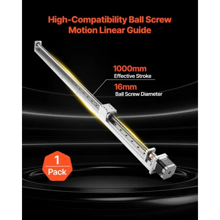 VEVOR lineær guide, 1000 mm slagarbejdsstørrelse, kugleskruebevægelse CNC lineær guide trinaktuator, motoriseret Nema 23
