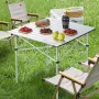 Folding Camping Table, Outdoor Portable Side Tables, Lightweight Fold Up Table, Aluminum Ultra Compact Work Table with Carry Bag