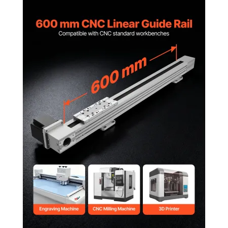 Linear Guide Rail, Belt Drive, CNC Linear Motion Stage Actuator, with Nema34 Stepper Motor, 600 mm Stroke Work Size, High Speed 
