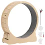 Cat Exercise Wheel, 120cm Wooden Cat Running Wheel for Indoor Cats up to 12.7kg Cats Treadmill with Carpeted Runway & Locking Me
