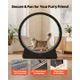 VEVOR Cat Exercise Wheel, 132cm Wooden Cat Running Wheel for Indoor Kitten up to 12.7kg, Cats Treadmill with Carpeted Runway & L