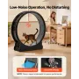 Cat Exercise Wheel, 132cm Wooden Cat Running Wheel for Indoor Kitten up to 12.7kg, Cats Treadmill with Carpeted Runway & Locking