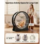 Cat Exercise Wheel, 120 cm Wooden Cat Running Wheel for Indoor Cats up to 12.7 kg, Cats Treadmill with Carpeted Runway & Locking
