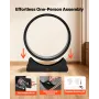 Cat Exercise Wheel, 120 cm Wooden Cat Running Wheel for Indoor Cats up to 12.7 kg, Cats Treadmill with Carpeted Runway & Locking
