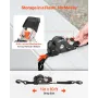 VEVOR Retractable Ratchet Straps, 25.4 mm x 3 m, Tie Down Straps with S Hooks, 544 kg Break Strength, 4 Soft Loops, Tie Down Rat