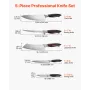 VEVOR Kitchen Knife Set, 5 Piece High Carbon Stainless Steel Sharp Knife Set, Durable and Rust-Resistant, Professional Kitchen C