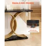 100 cm Gold Console Table, Modern Desk Behind the Couch, Wood Rectangle Entrance Desk, Narrow Long Sofa Table Accent Stand with 