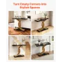 100 cm Gold Console Table, Modern Desk Behind the Couch, Wood Rectangle Entrance Desk, Narrow Long Sofa Table Accent Stand with 