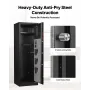 8-10 Gun Safe, Long Gun Cabinet for Rifles and Pistols, Quick Access Rifle Safe with 3 Pistol Pockets and Adjustable Racks, Larg