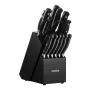 VEVOR Kitchen Knife Set with Block and Sharpener, 15 Piece High Carbon Stainless Steel Sharp Knife Set, Kitchen Cutlery with Cra