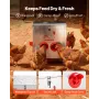 VEVOR Automatic Chicken Feeder, 11.34 kg Capacity, 6 Feeding Ports No-Waste Poultry Feeder, Automatic Gravity, with Handle Latch