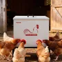 VEVOR Automatic Chicken Feeder, 38.56 kg Capacity, 6 Feeding Ports No-Waste Poultry Feeder with Built-In Divider, with Latch & H