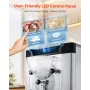 Commercial Hard Ice Cream Machine, 2000W 12-20L per Hour, Countertop Gelato Hard Serve Ice Cream Maker with 6L 304 Stainless Ste