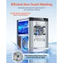 Commercial Hard Ice Cream Machine, 2000W 12-20L per Hour, Countertop Gelato Hard Serve Ice Cream Maker with 6L 304 Stainless Ste