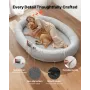 Human Dog Bed, 70.08 x 47.24 x 9.45 inch Orthopedic Memory Foam Human Sized Dog Bed, Humans Pet Beds with Side Pocket, Handle & 