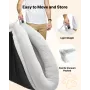 Human Dog Bed, 70.08 x 47.24 x 9.45 inch Orthopedic Memory Foam Human Sized Dog Bed, Humans Pet Beds with Side Pocket, Handle & 