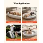 Human Dog Bed, 70.08 x 47.24 x 9.45 inch Orthopedic Memory Foam Human Sized Dog Bed, Humans Pet Beds with Side Pocket, Handle & 
