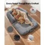 Human Dog Bed, 1810 x 1110 x 240 mm Orthopedic Memory Foam Human Sized Dog Bed, Humans Pet Beds with Side Pocket, Handle & Zippe