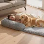 VEVOR Human Dog Bed, 1810 x 1110 x 240 mm Orthopedic Memory Foam Human Sized Dog Bed, Humans Pet Beds with Side Pocket, Handle &