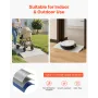 Door Threshold Ramp, 87 mm Rise, Aluminum Alloy Threshold Ramp Rated 363 kg Load Capacity, Handicap Ramps for Home Steps for Whe