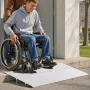 Door Threshold Ramp, 87 mm Rise, Aluminum Alloy Threshold Ramp Rated 363 kg Load Capacity, Handicap Ramps for Home Steps for Whe