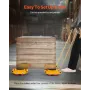 Machinery Skate Dolly, 13,200 LBS/6T Industrial Machinery Mover, Heavy Duty Carbon Steel Machinery Moving Skate with 4 PU Wheels