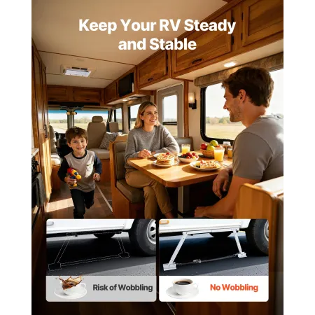 VEVOR Universal RV-stabilisator, RV-kofangerstabilisator til trailere, campister, femte hjul, kompakt foldbart design for nem