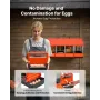 VEVOR Chicken Nesting Boxes, 4 Compartments, Metal Egg Laying Boxes with Protective Collection Lids, Roll Out Nesting Box, Easy 