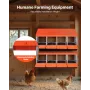 VEVOR Chicken Nesting Boxes, 4 Compartments, Metal Egg Laying Boxes with Protective Collection Lids, Roll Out Nesting Box, Easy 