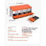 VEVOR Chicken Nesting Boxes, 4 Compartments, Metal Egg Laying Boxes with Protective Collection Lids, Roll Out Nesting Box, Easy 