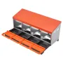 VEVOR Chicken Nesting Boxes, 4 Compartments, Metal Egg Laying Boxes with Protective Collection Lids, Roll Out Nesting Box, Easy 