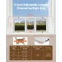 VEVOR Cat Door for Window, Adjustable to Fit Window Width 889-1016 mm, 4 Secure Lock Modes, Aluminum Frame, High-Transparency Gl